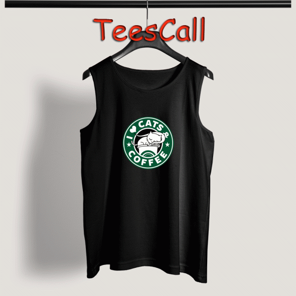 Tank Top I Love Cats and Coffee